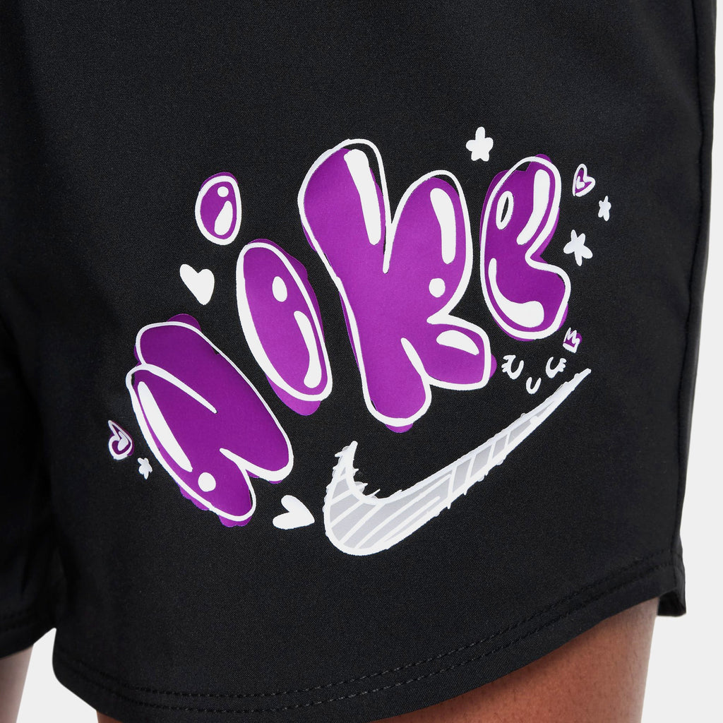 Dri Fit Woven Grade School Shorts (Black/White)