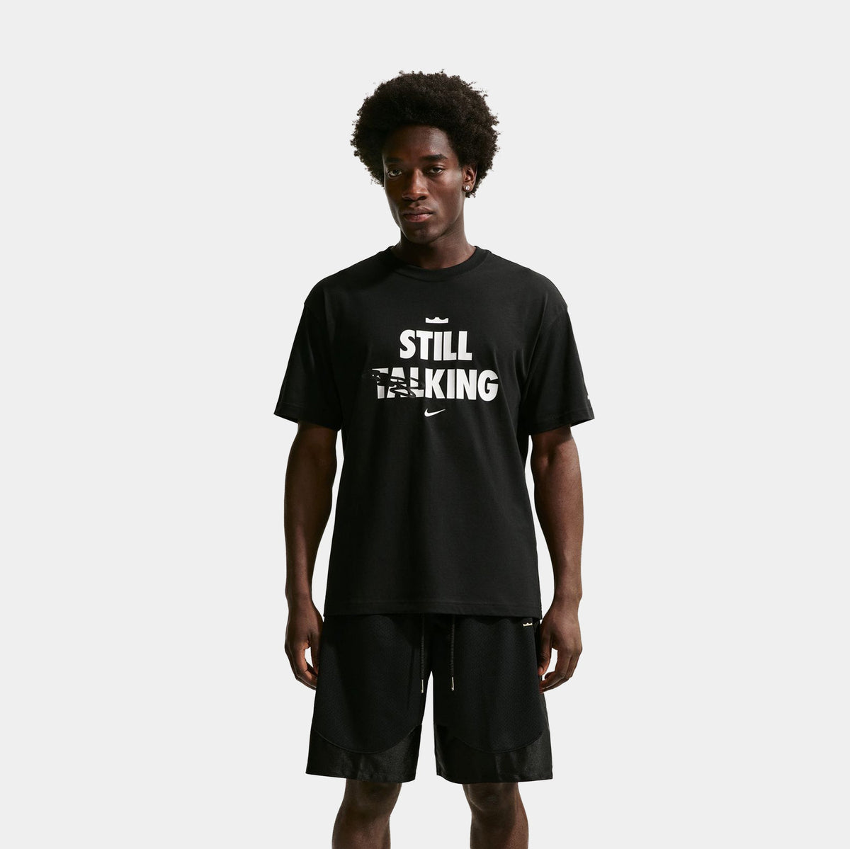 LeBron Shut Up and Dribble Mens Short Sleeve Shirt (Black)