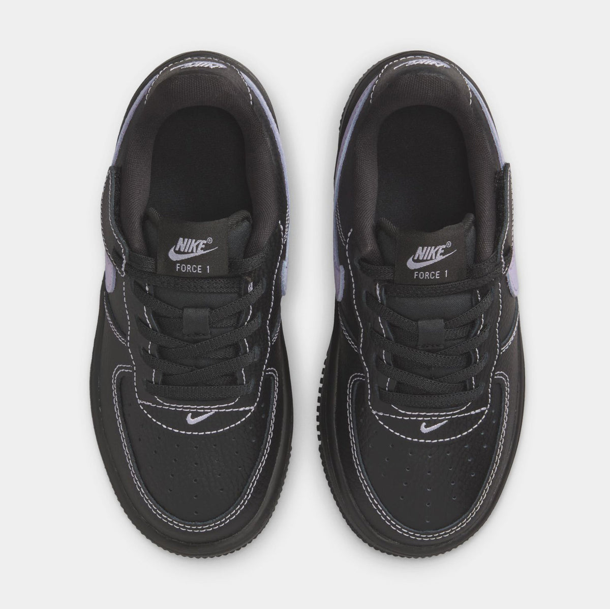 Force 1 Low Easy On Preschool Lifestyle Shoes (Black/Hydrangeas)