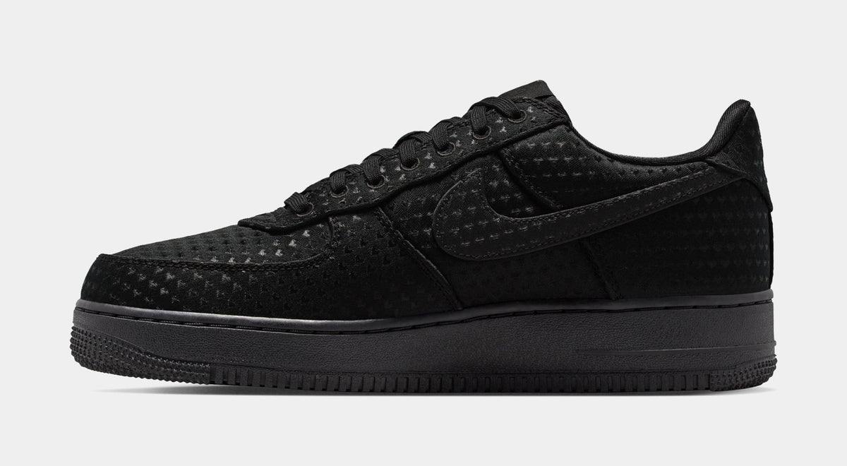 Air Force 1 Low SE Valentines Day Triple Black Mens Lifestyle Shoes (Black/Black/University Red)