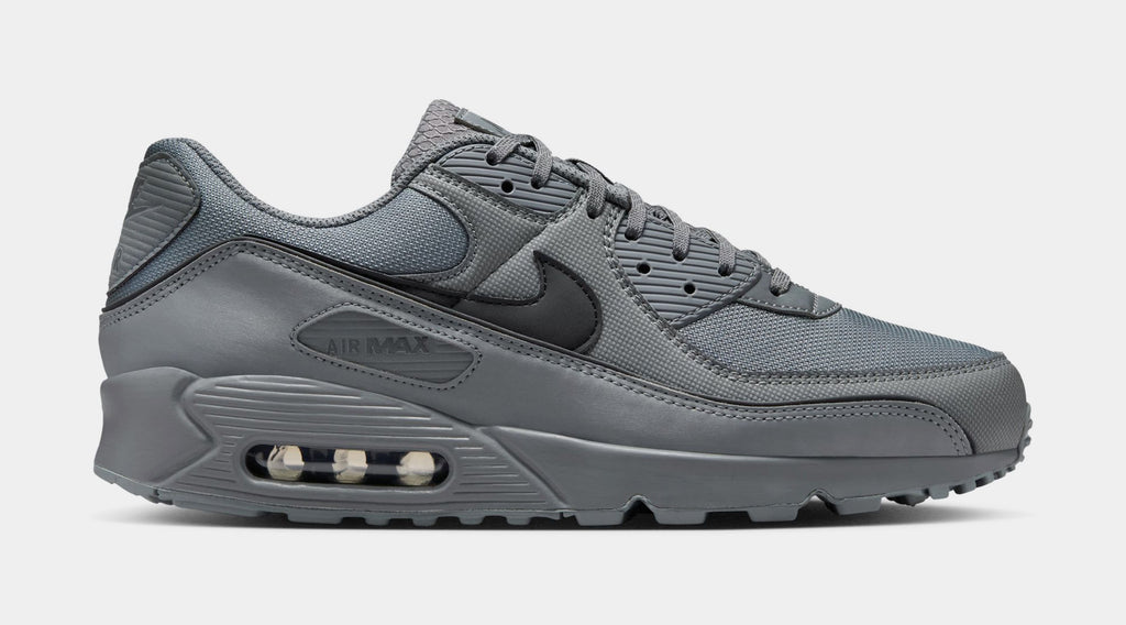 Air Max 90 Premium Mens Running Shoes (Smoke Grey/Black)