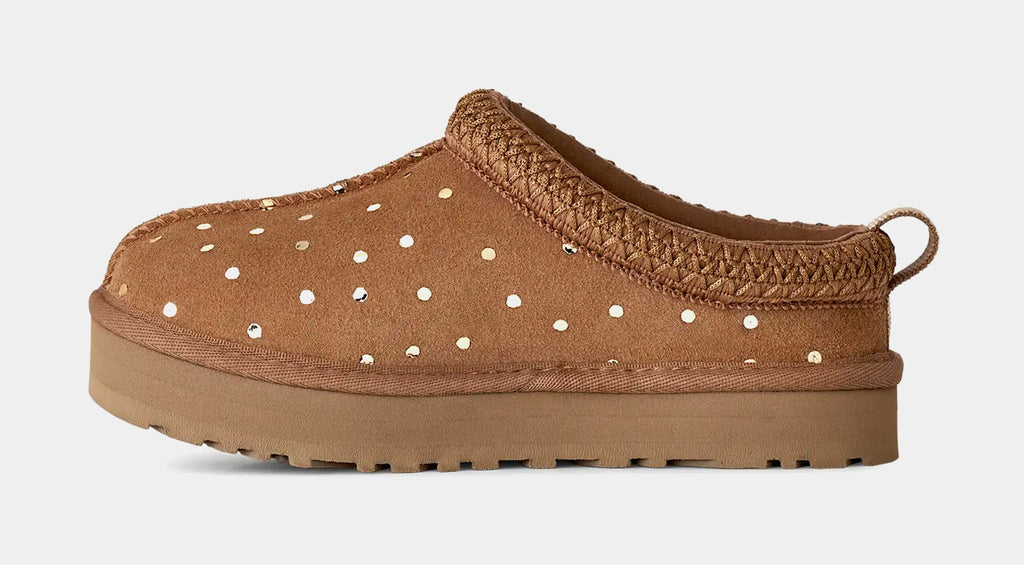 Tazz Shiny Dots Slipper Grade School Sandals (Chestnut)