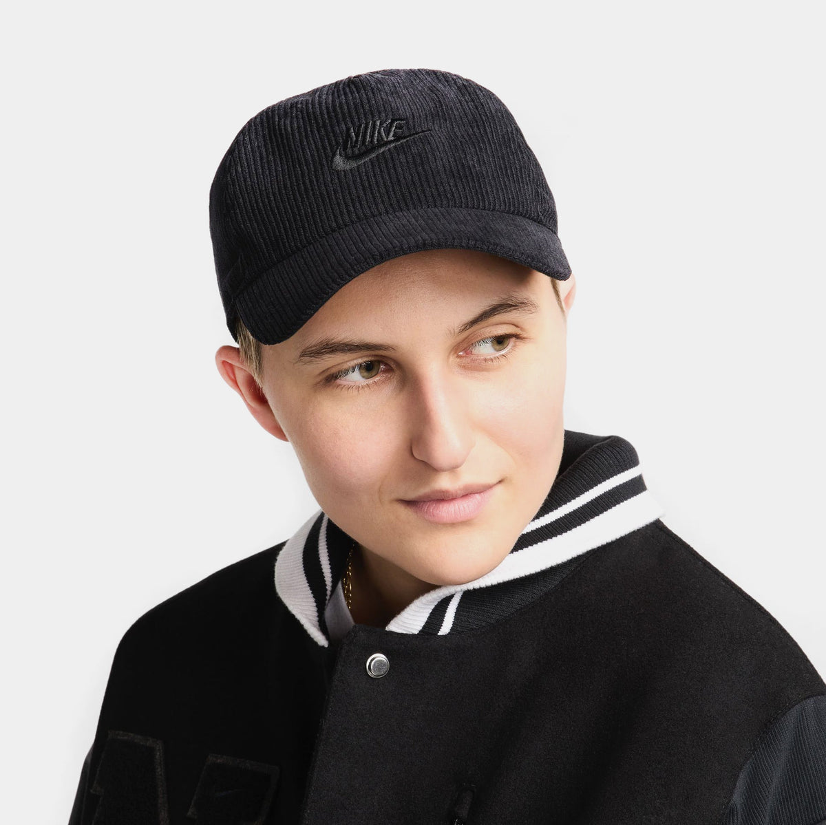 Unstructured Corduroy Cap Mens Hat (Black)
