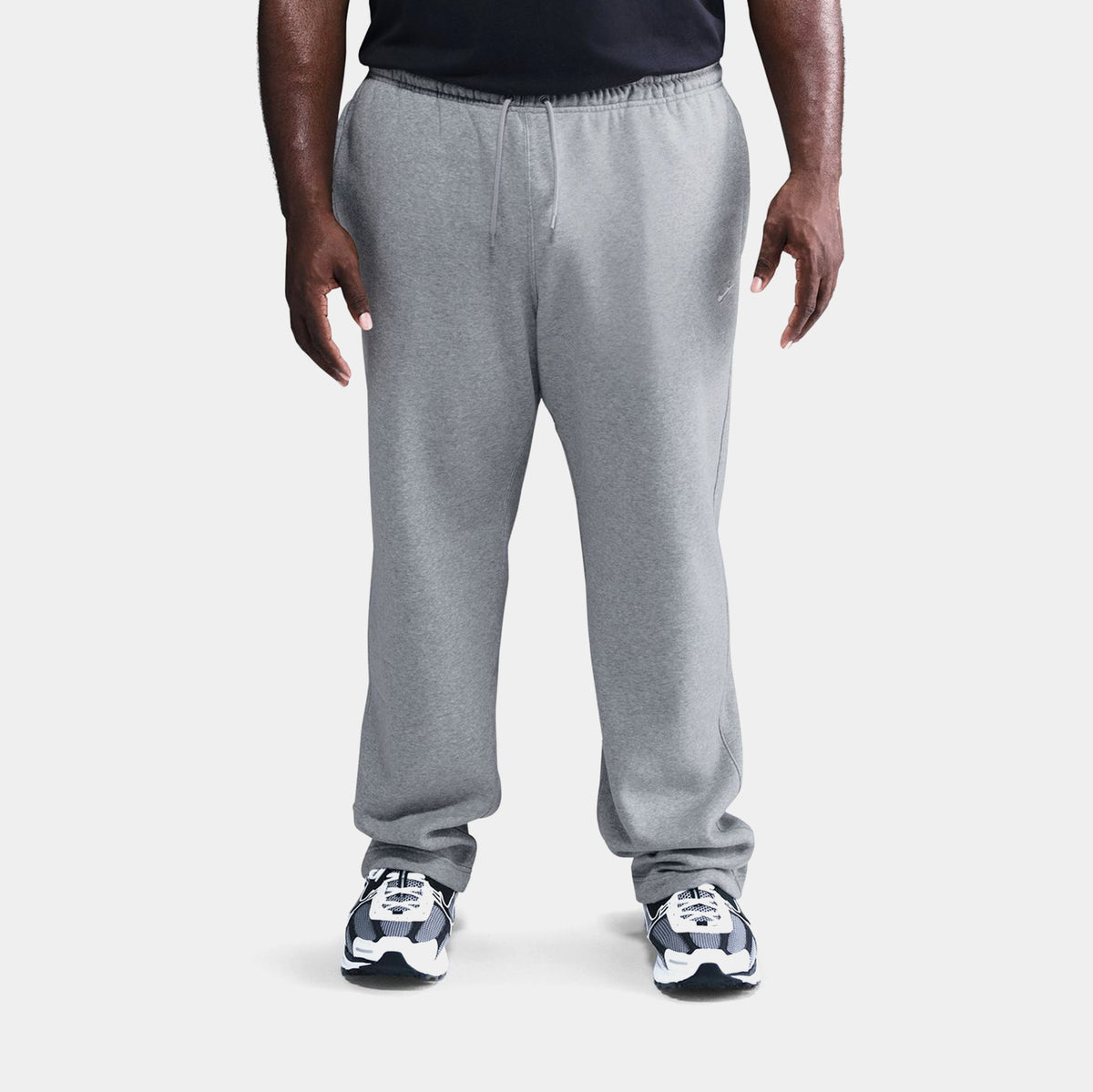 Club Open Hem Fleece Mens Pants (Dark Grey Heather/Light Smoke Grey/White)