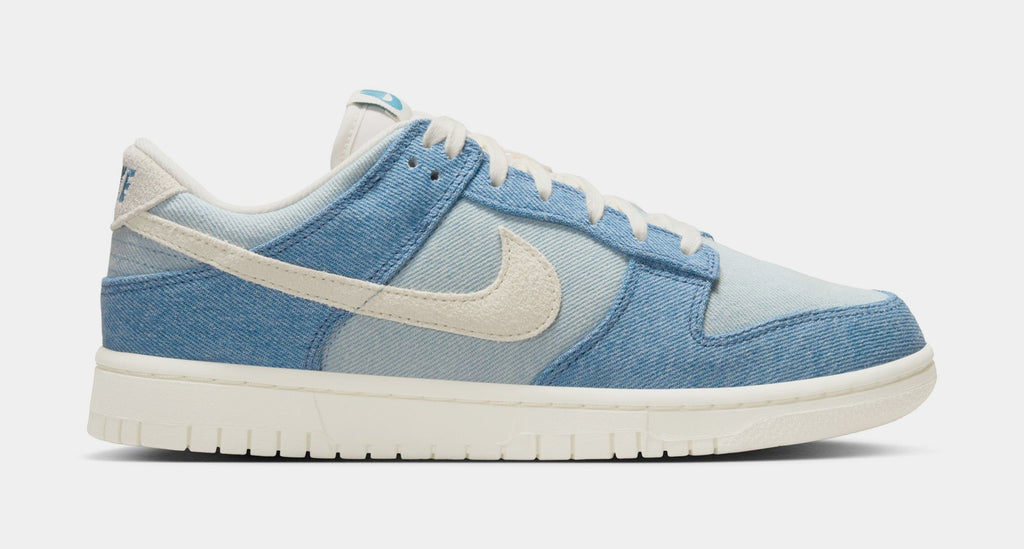 Dunk Low Womens Lifestyle Shoes (Smokey Blue/Pale Ivory/Denim Turquoise/Ochre)