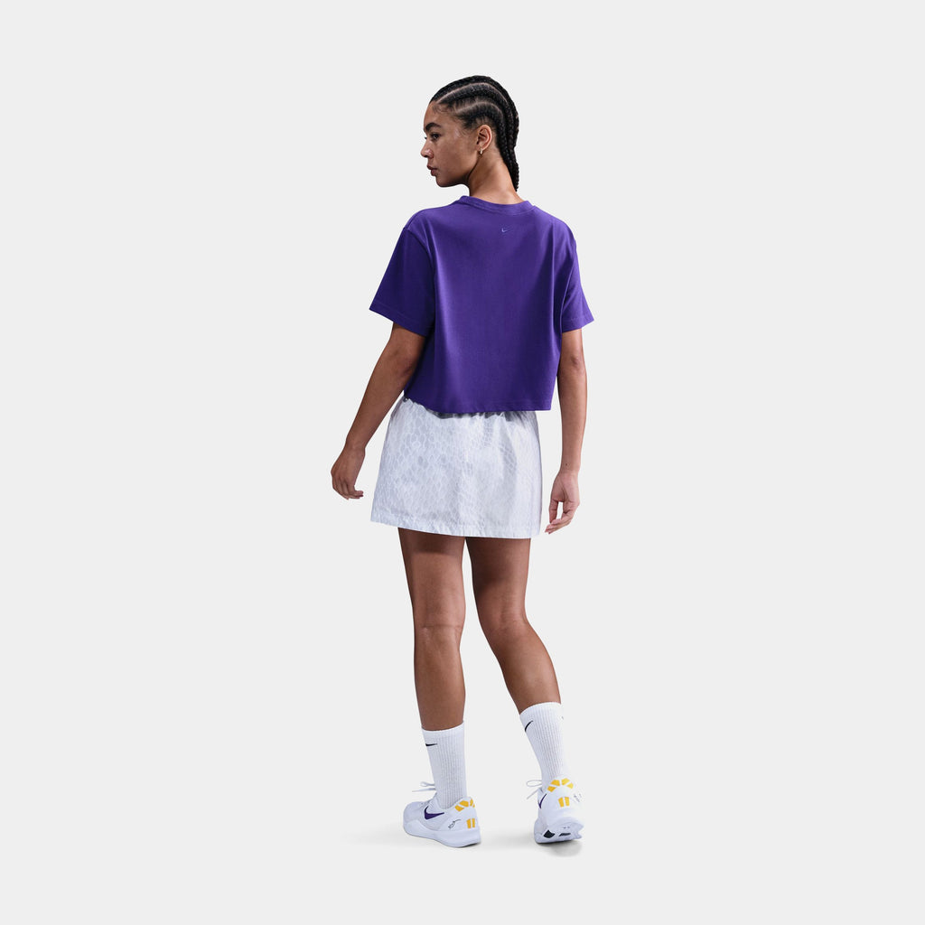 Kobe Woven Womens Skirt (White/Silver)