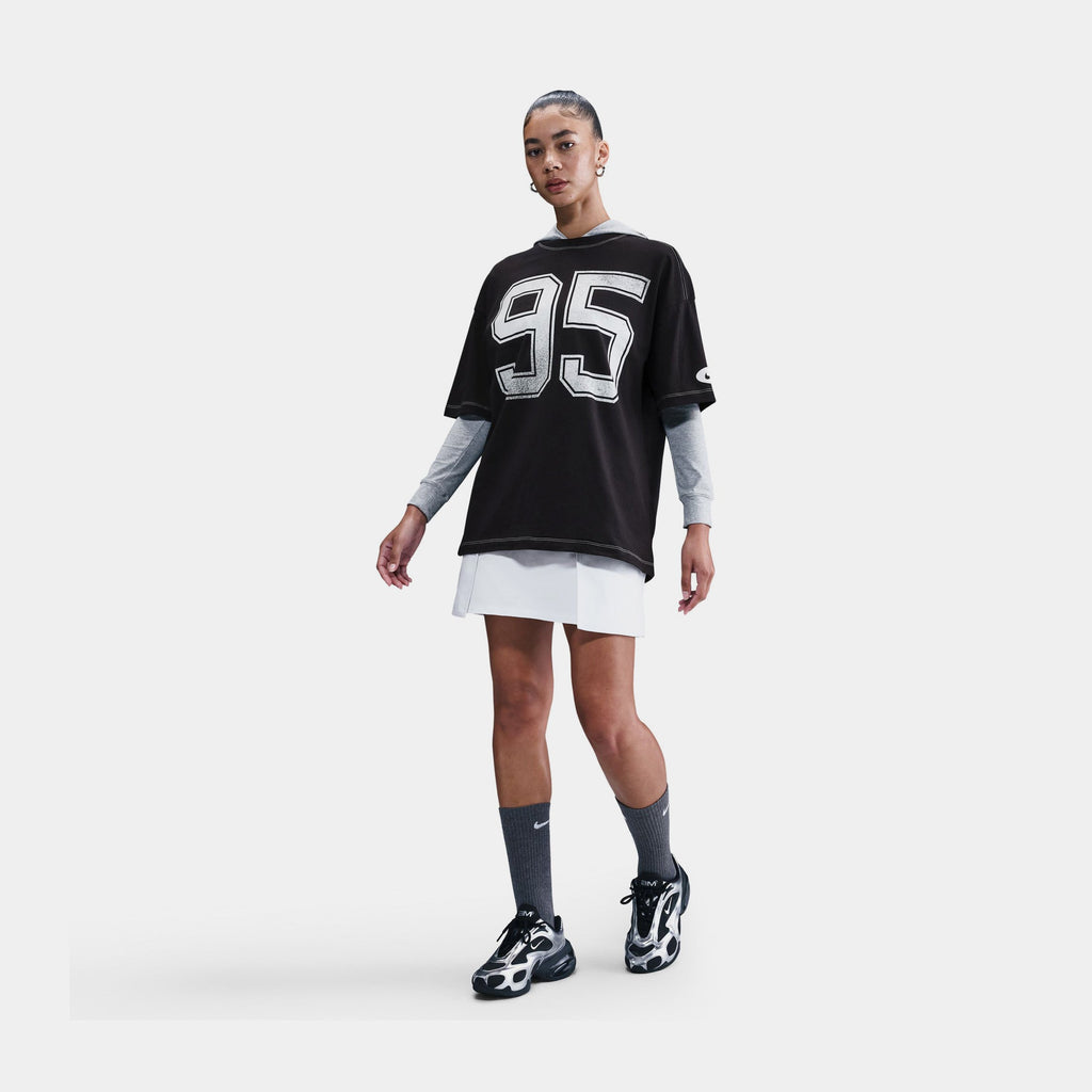 NSW Oversized 95 Womens Short Sleeve Shirt (Black/White)