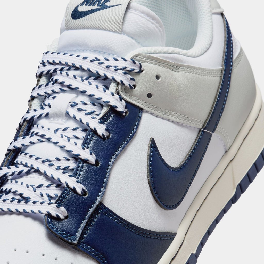 Dunk Low Mens Lifestyle Shoes (White/Midnight Navy/Photon Dust)