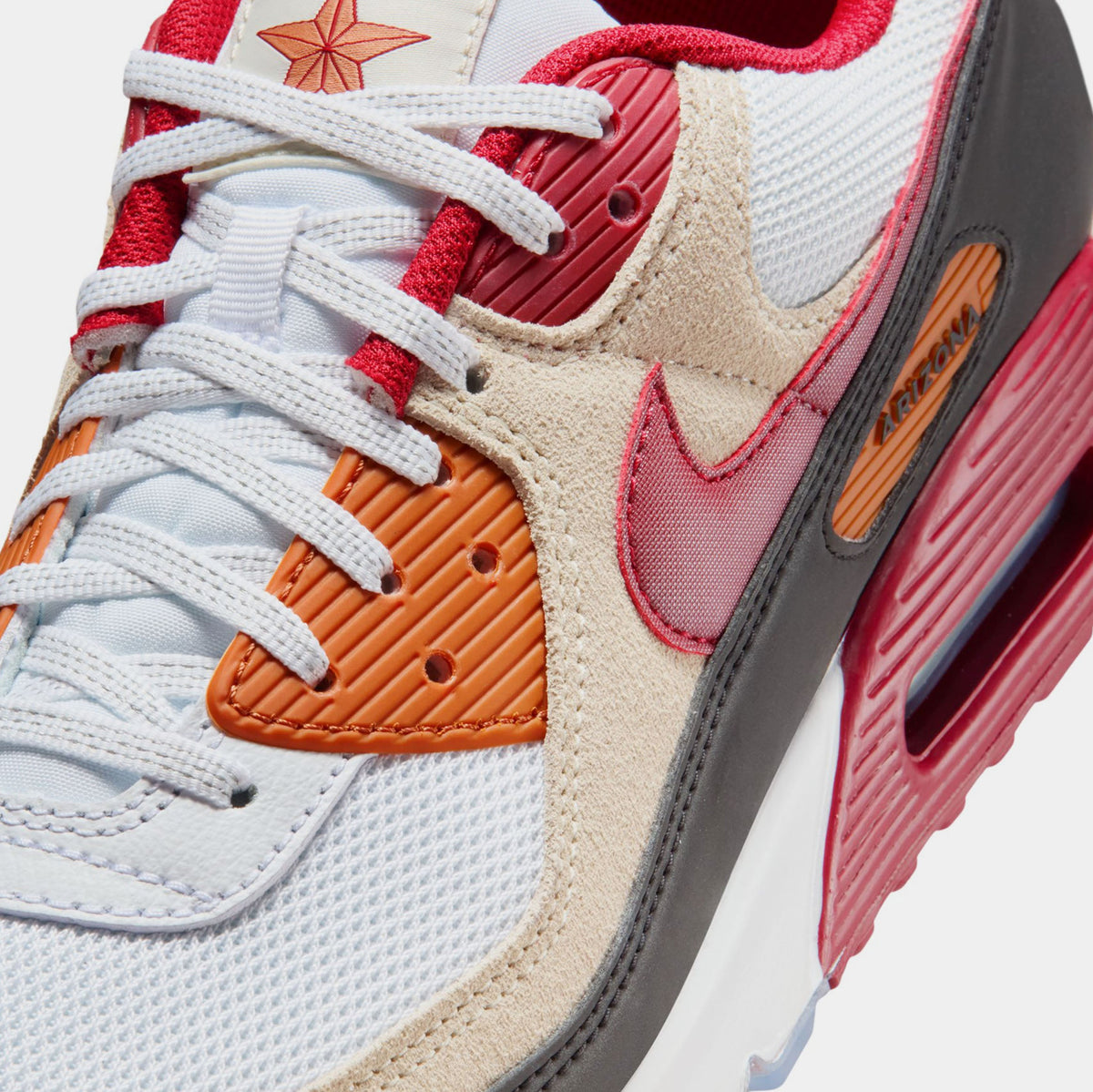 Air Max 90 Arizona Cardinals Mens Running Shoes (White/Tough Red/Black)