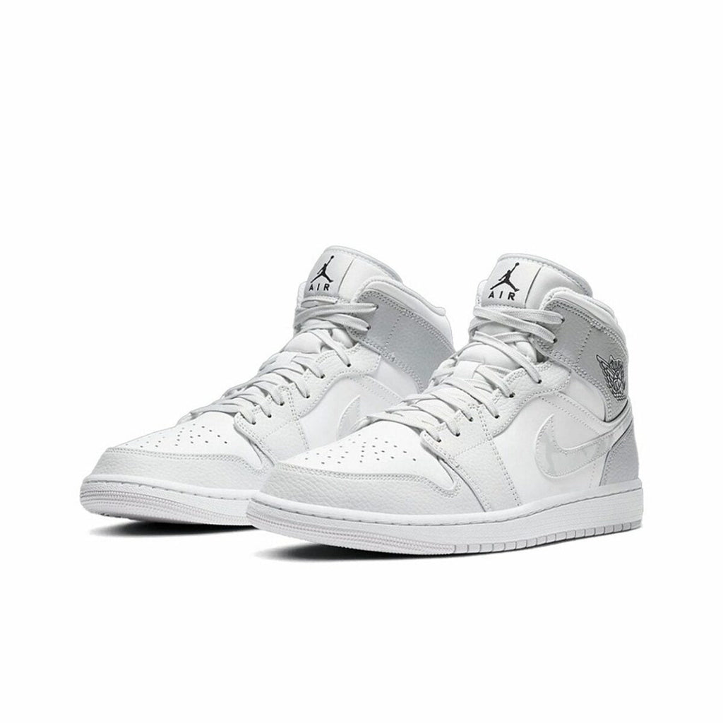 Jordan 1 Mid White Camo Sneakers - Signature Series | Must-Cop