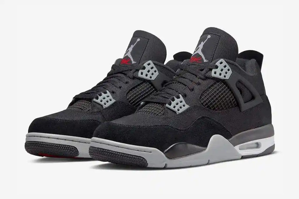 Jordan 4 Retro SE Black Canvas Sneakers - Basketball Legend