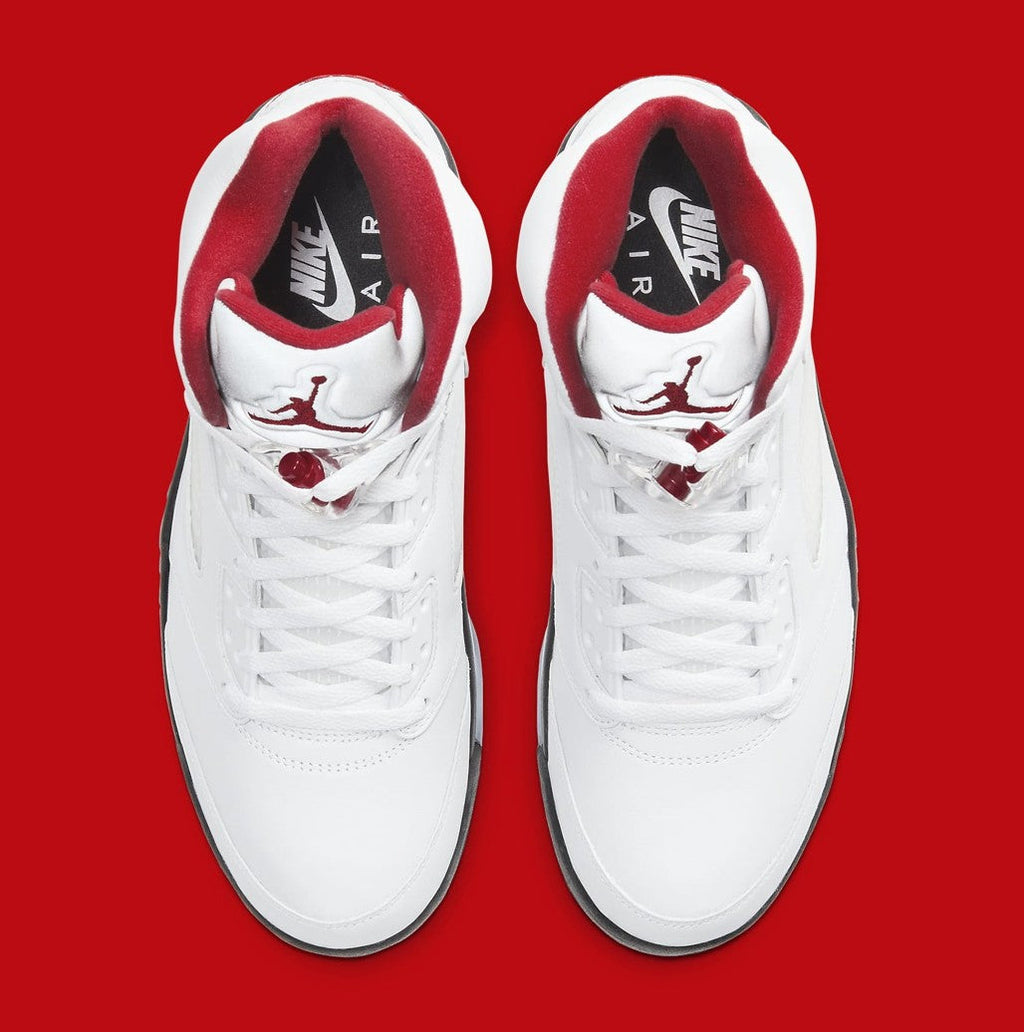 Jordan 5 Retro Fire Red Silver Tongue Sneakers - Performance Runner